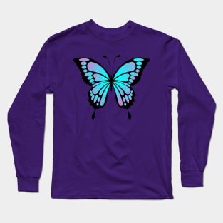 Ombré butterfly- blue purple Long Sleeve T-Shirt